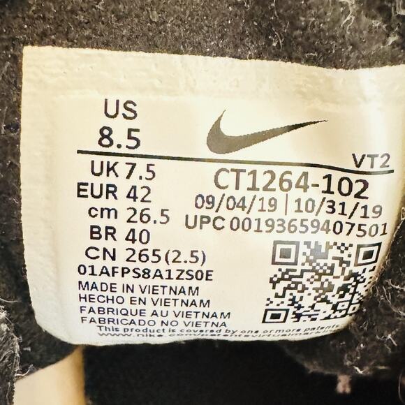 Nike Shoes Mens 8.5 Beige Black Air Max 270 React Low Top Running Sneakers - Picture 9 of 9